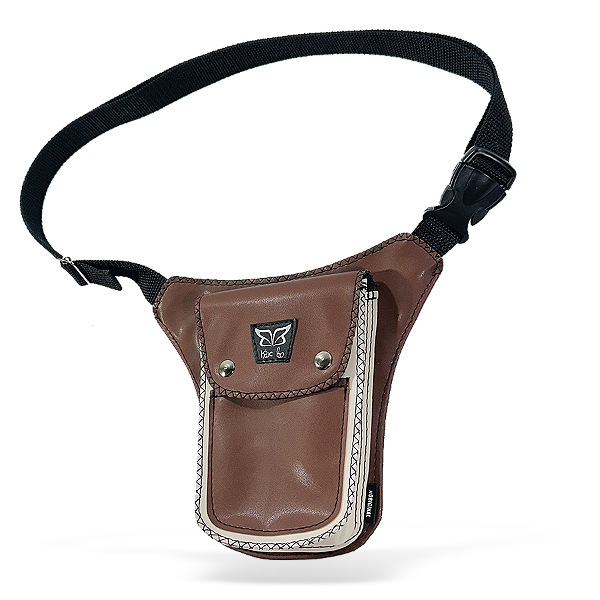 POCHETE VERTIKAL - MARROM / OFF WHITE - PREMIUN ALTA PERFORMANCE - (VEGAN)