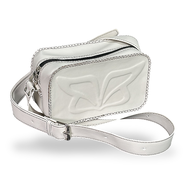 BOLSA HORIZONTAL - OFF WHITE - LOGO 3D - PREMIUN ALTA PERFORMANCE (VEGAN)