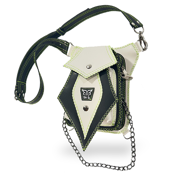 RAVEBO SAMURAI EDIÇÃO ESPECIAL OFF WHITE / PRETO - LINHA VERDE NEON / PREMIUN