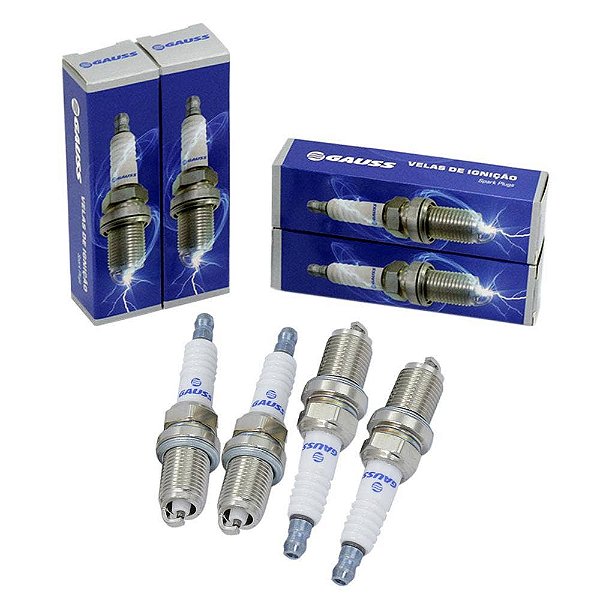 Kit Jogo 4 Velas Ford Del Rey 1.6 Até 1991 Álcool Gauss