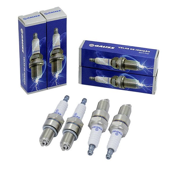 Kit 4 Velas Fusca 1.3 / 1.6 - rosca longa 1984 a 1986 Álcool