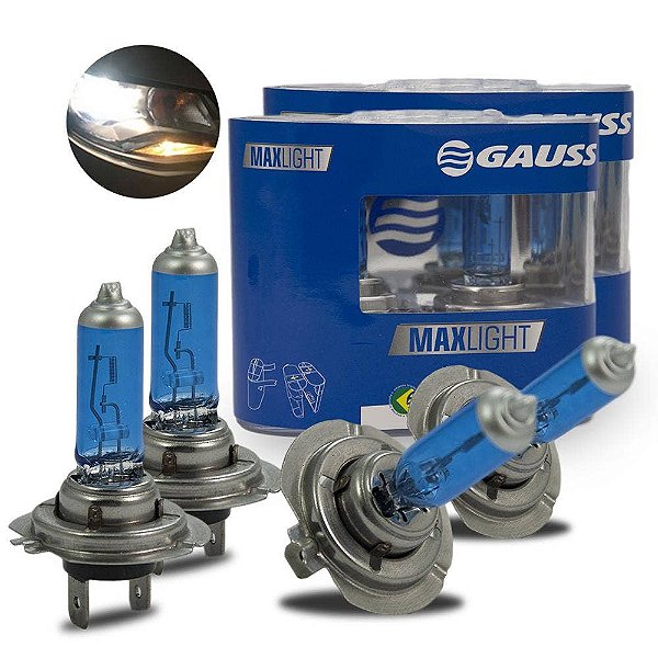 Kit Lâmpadas Super Branca Farol Baixo e Alto Volkswagen EOS