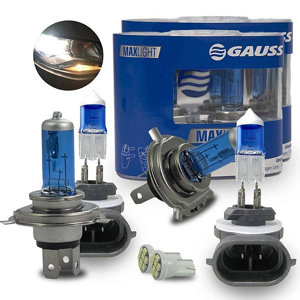 Kit Lâmpadas Super Branca Picanto 2011-2016 Farol e Milha