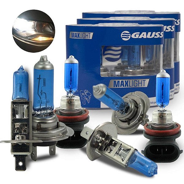 Kit Lâmpada Super Branca Ford Fiesta 2011-2016 Farol e Milha