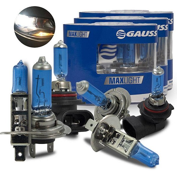 Kit Lâmpada Super Branca Gol G6 Foco Duplo Farol e Milha
