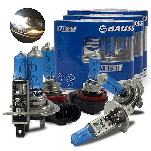 Kit Lâmpada Super Branca Fiat 500 Polones Farol e Milha