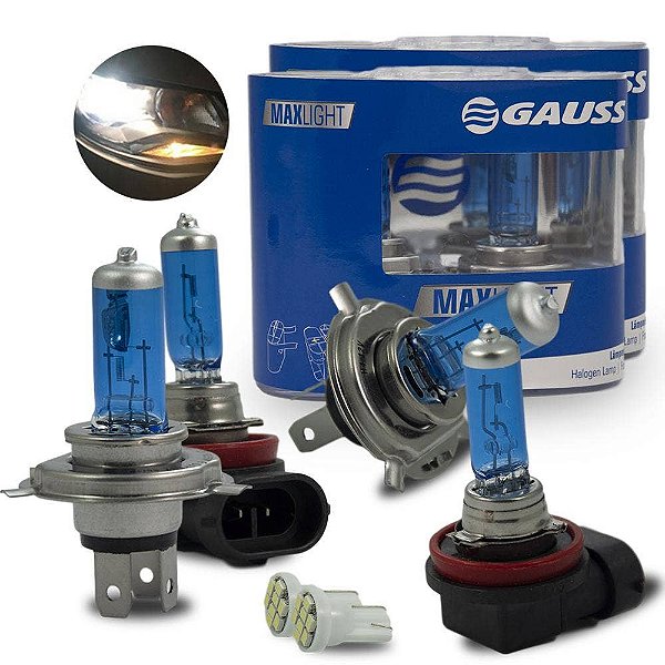 Kit Lâmpadas Super Branca L200 Triton ..-2016 Farol e Milha