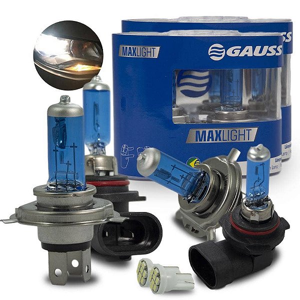 Kit Lâmpada Super Branca Fiesta Sedan 2002-2006 Farol+Milha