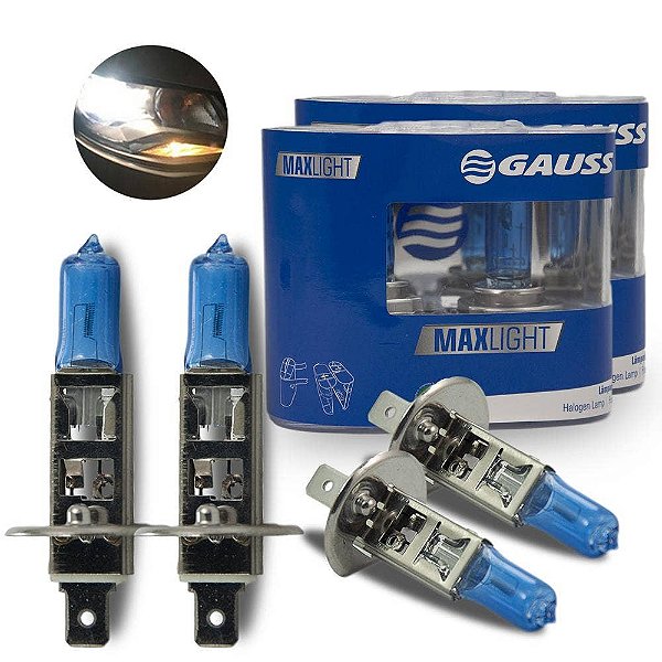 Kit Lâmpadas Super Branca Farol Baixo e Alto Alfa Romeo 155