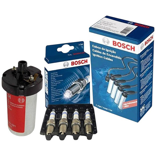 Kit Vela Cabo Bobina Uno G1 1.5 8v 1987 1988 Gaso Bosch