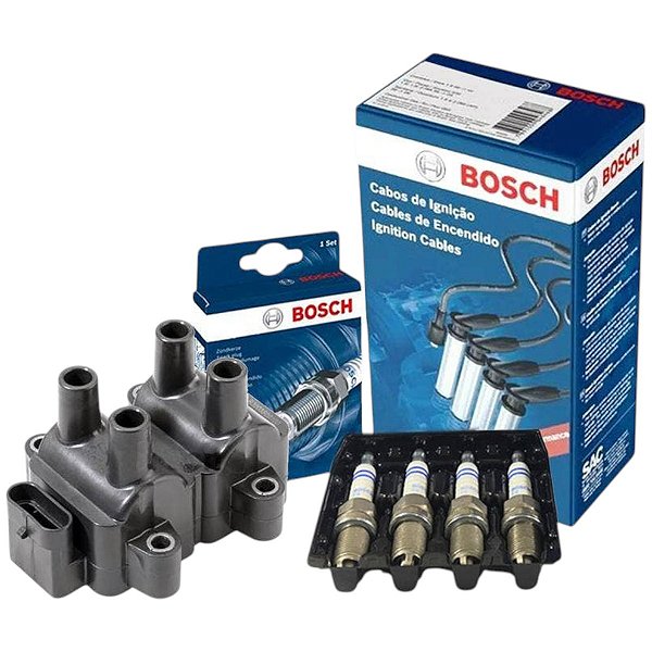 Kit Vela Cabo Bobina Symbol 1.6 8v K7m 2009 2010 Flex Bosch