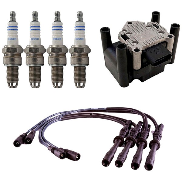 Kit Vela Cabo Bobina A3 1.8 20v 1999 2000 2001 Gaso Bosch