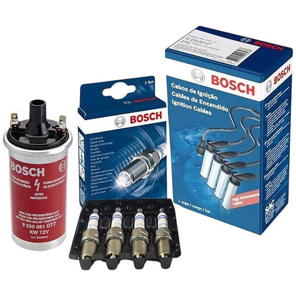 Kit Vela Cabo Bobina Santana 1.8 8v Ap1800 94 Gaso Bosch