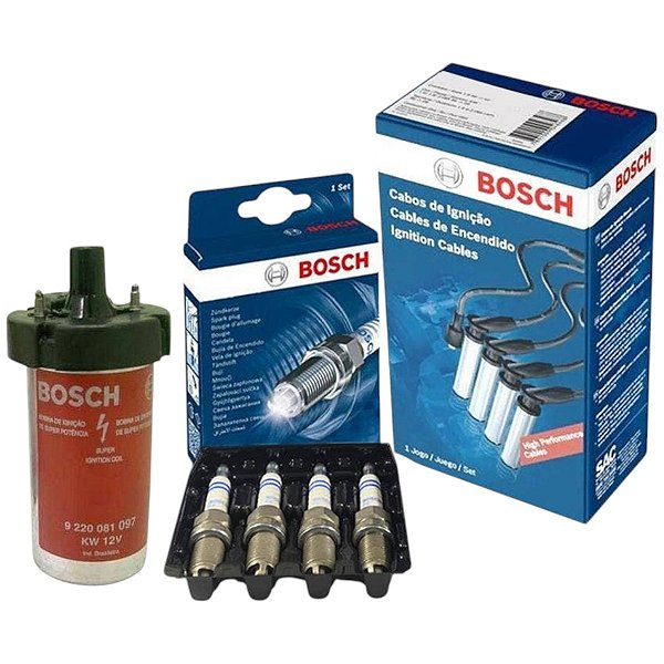 Kit Vela Cabo Bobina Santana 1.8 8v Ap1800 91 92 Alc Bosch