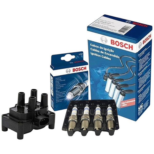 Kit Vela Cabo Bobina Focus 1.6 8v Zetec 2005 2006 Gaso Bosch