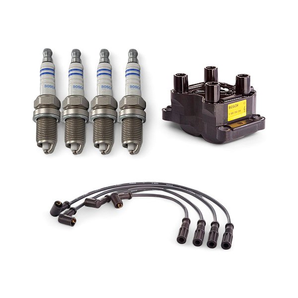 Kit Vela Cabo Bobina Idea G2 1.4 8v Fire 12 13 Flex Bosch