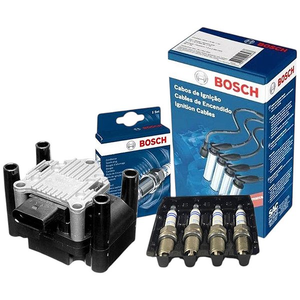 Kit Vela Cabo Bobina Gol G4 1.0 8v Ea111 2006 Gaso Bosch