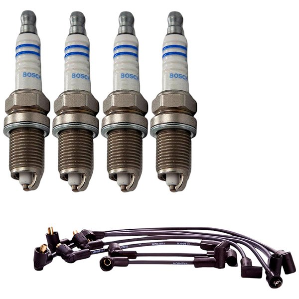 Kit Cabo E Vela Opala 4.1 12v 6cc 250 1986 1987 Alc Bosch
