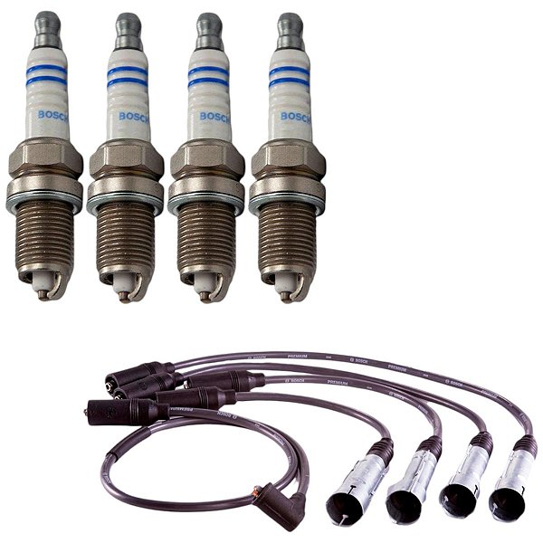 Kit Cabo E Vela Pampa 1.8 8v Ap1800 Gas 91 Gasolina Bosch