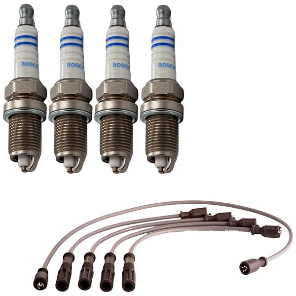 Kit Cabo E Vela Fiorino Pick-up 1.3 8v Fiasa 89 Álcool Bosch