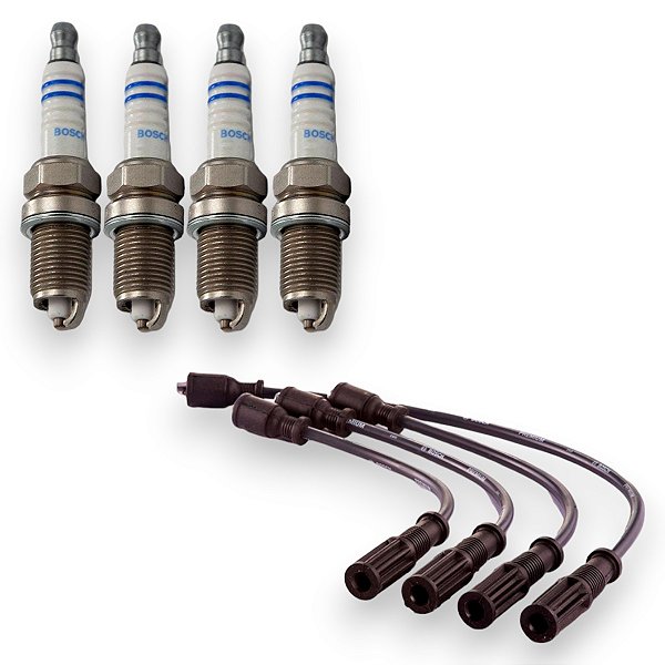 Kit Cabo E Vela Strada G1 1.5 8v Fiasa 03 Gasolina Bosch