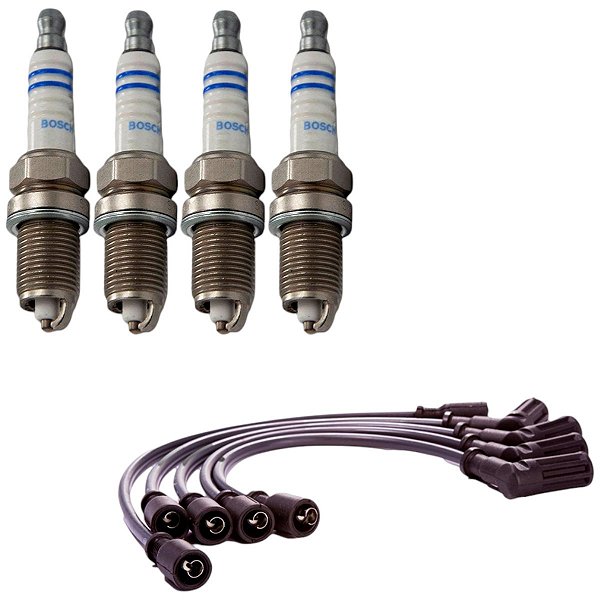 Kit Cabo E Vela Uno G1 Mille 1.0 8v Fiasa 91 Gasolina Bosch