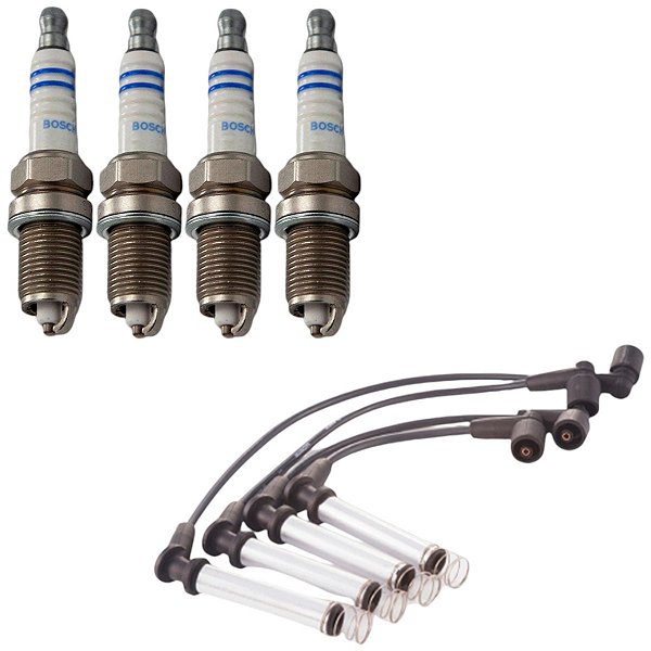 Kit Cabo E Vela Corsa 1.0 8v Sohc Mpfi 2005 Álcool Bosch