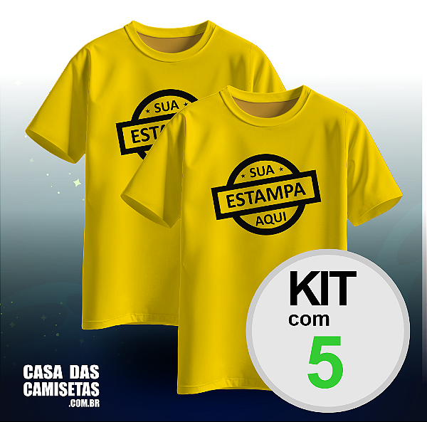 Kit 5 Camisetas  | Estampa colorida