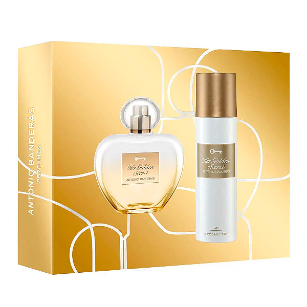 Banderas Coffret Her Golden Secret Edt 80ml + Deo Spray 150ml - Feminino