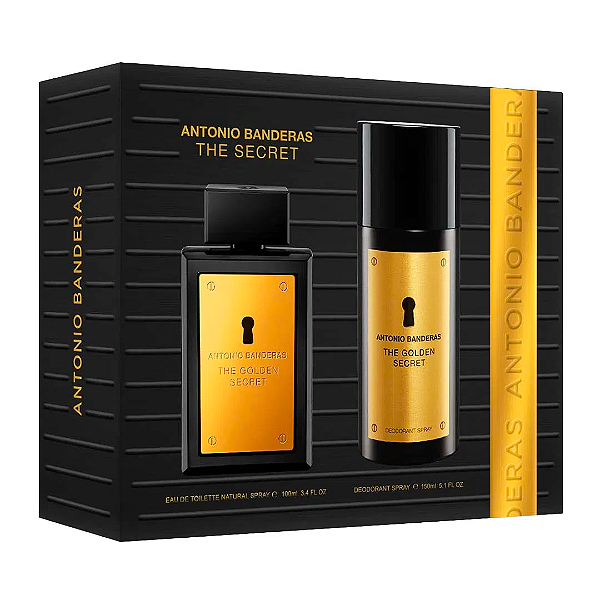 Banderas Coffret The Golden Secret Edt 100ml + Deo Spray 150ml - Masculino