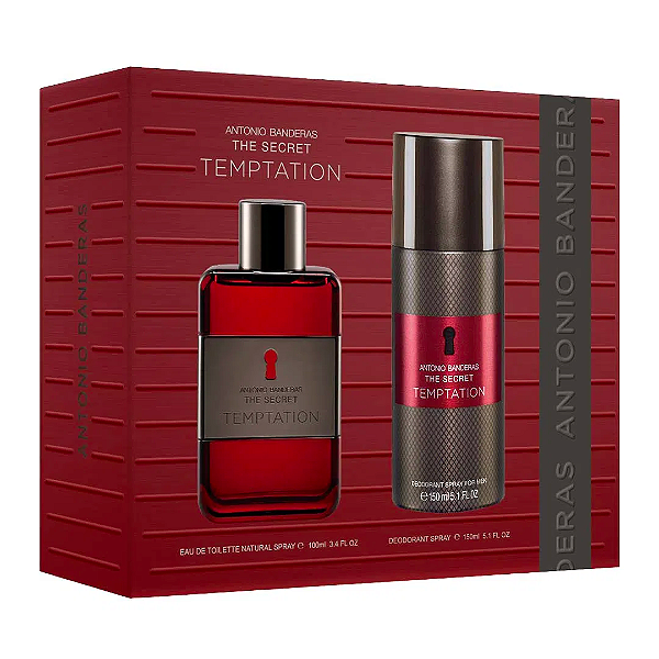 Banderas Coffret The Secret Temptation Edt 100ml + Deo Spray 150ml - Masculino