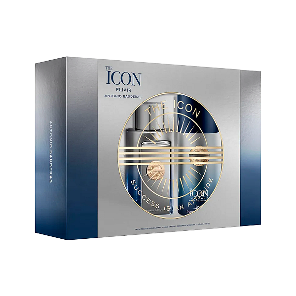 Banderas Coffret The Icon Elixir 100ml Edp + Deo Spray 150ml - Masculino