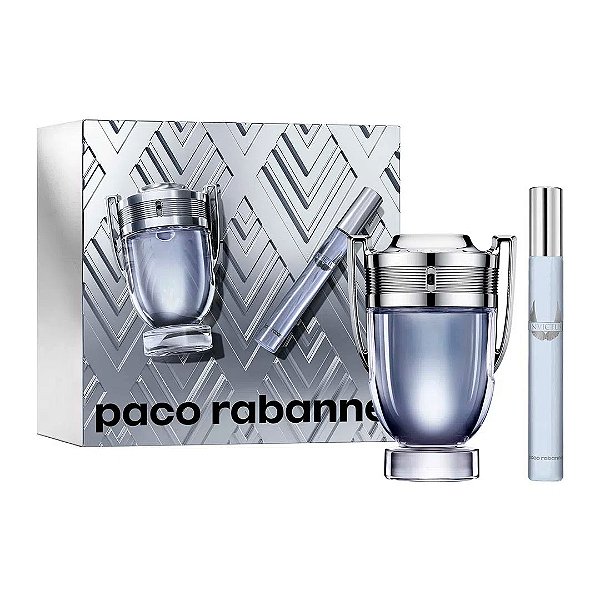 Paco Rabanne Coffret Invictus Edt 100ml + Travel Size 10ml Masculino
