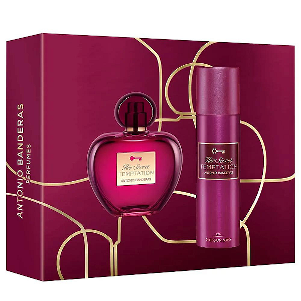 Banderas Coffret Her Secret Temptation Edt 80ml + Desodorante Spray Feminino