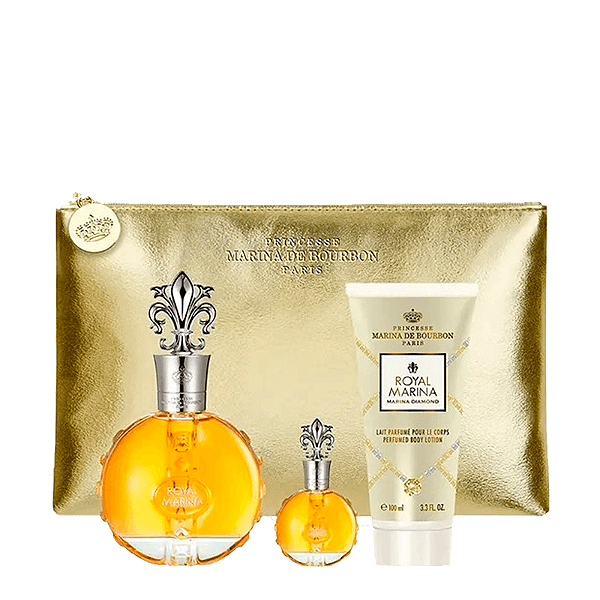 Marina de Bourbon Coffret Royal Diamond Edp 100ml + Miniatura 7,5ml + Body Lotion 100ml + Necessarie Feminino