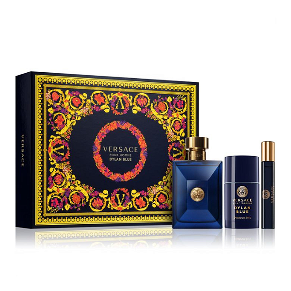 Versace Coffret Dylan Blue Edt 100ml + Travel Size 10ml + Desodorante 75ml Masculino