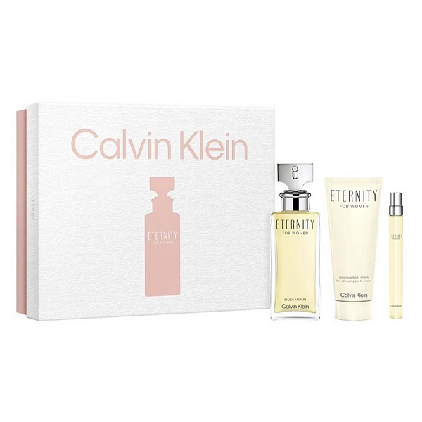 Calvin Klein Coffret Eternity Edp 100ml + Loção Corporal 100ml + Trave Size 10ml Feminino