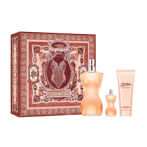 Jean Paul Gaultier Coffret Classique Edt 100ml + Loção Corporal 75ml + Miniatura - Feminino
