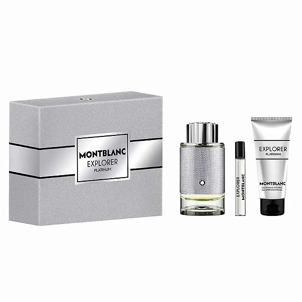 Montblanc Coffret Explorer Platinum Edp 100ml + Gel de banho 100g + Travel Size 7,5 ml - Masculino