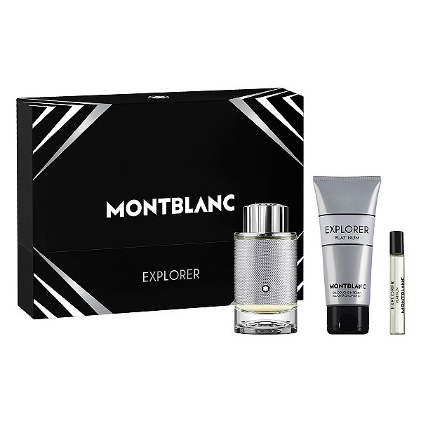 Montblanc Coffret Explorer Platinum Edp 100ml + Gel de banho 100g + Travel Size 7,5 ml - Masculino