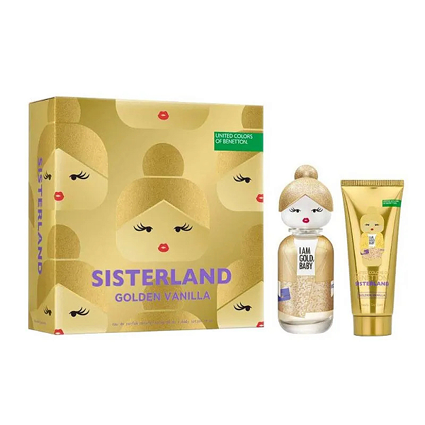Benetton Sisterland Coffret Golden Vanilla Edp 80ml + Creme Corporal 75ml - Feminino