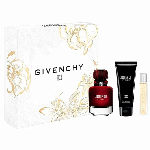 Givenchy Coffret L'Interdit Rouge Edp 80ml + Loção Corporal 75ml + Travel Size 12,5ml - Feminino