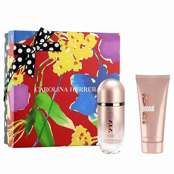 Carolina Herrera Coffret 212 Vip Rosé 80ml Edp + Loção Corporal 100ml - Feminino