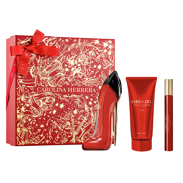Carolina Herrera Coffret Very Good Girl Edp 80ml + Loção Corporal 100ml + Travel Size 10ml - Feminino