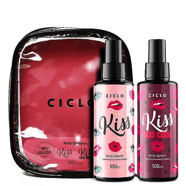 Ciclo Estojo Body Splash Kiss 100ml + Kiss You More 100ml - Feminino