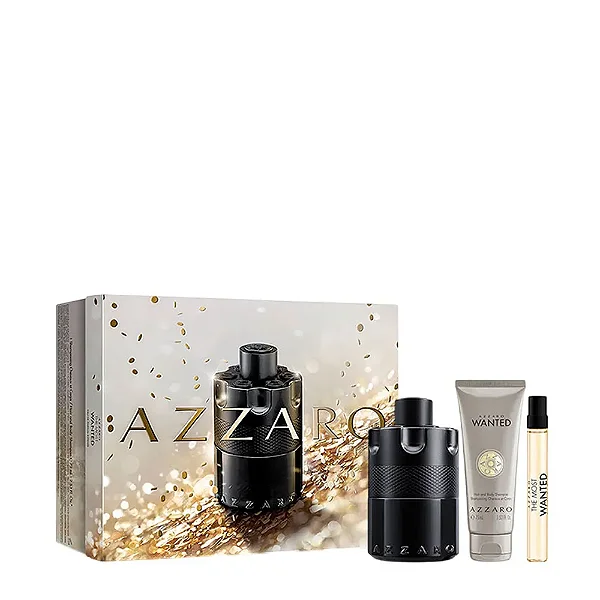 Azzaro Coffret The Most Wanted Edp Intense 100ml + Gel de Banho 75ml + Travel Size 10ml - Masculino