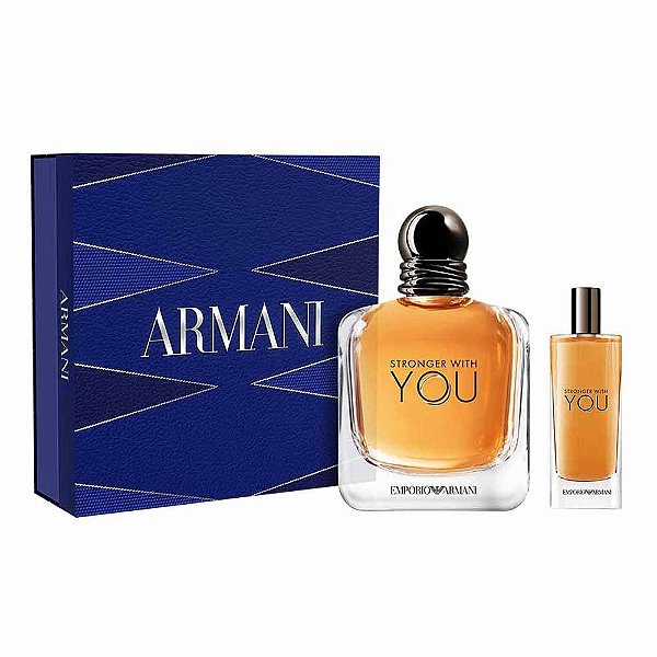 Giorgio Armani Coffret Stronger With You Eat 100ml + Travel Size 15ml - Masculino
