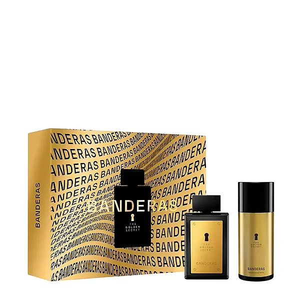Banderas Coffret The Golden Secret Edt 100ml + Deo Spray 150ml - Masculino