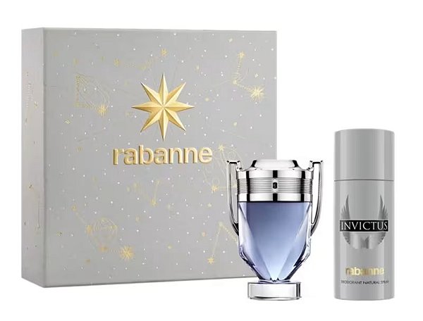 Rabanne Coffret Invictus Edt 100ml + Desodorante 150ml - Masculino