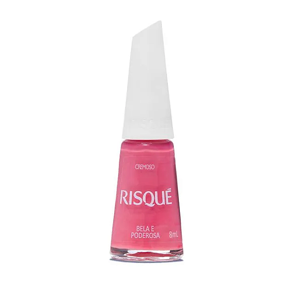 Esmalte Coleção Essencial Cor Rosa Cremoso Bela e Poderosa 8ml Risque